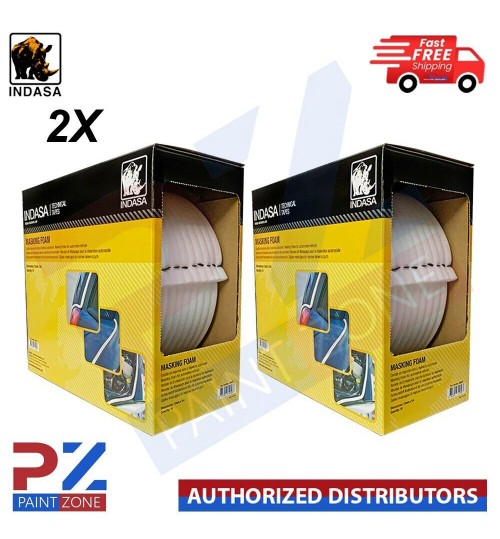 2X Indasa Rhyno Refinishing Soft Edge Foam Masking Tape 13mmx50m Roll 80C